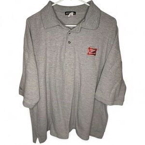 Antiqua Gray Miller High Life Polo Shirt Men’s 2XL